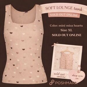 Skims NWT Soft Lounge Tank in Mini Mica Heart Halfdrop